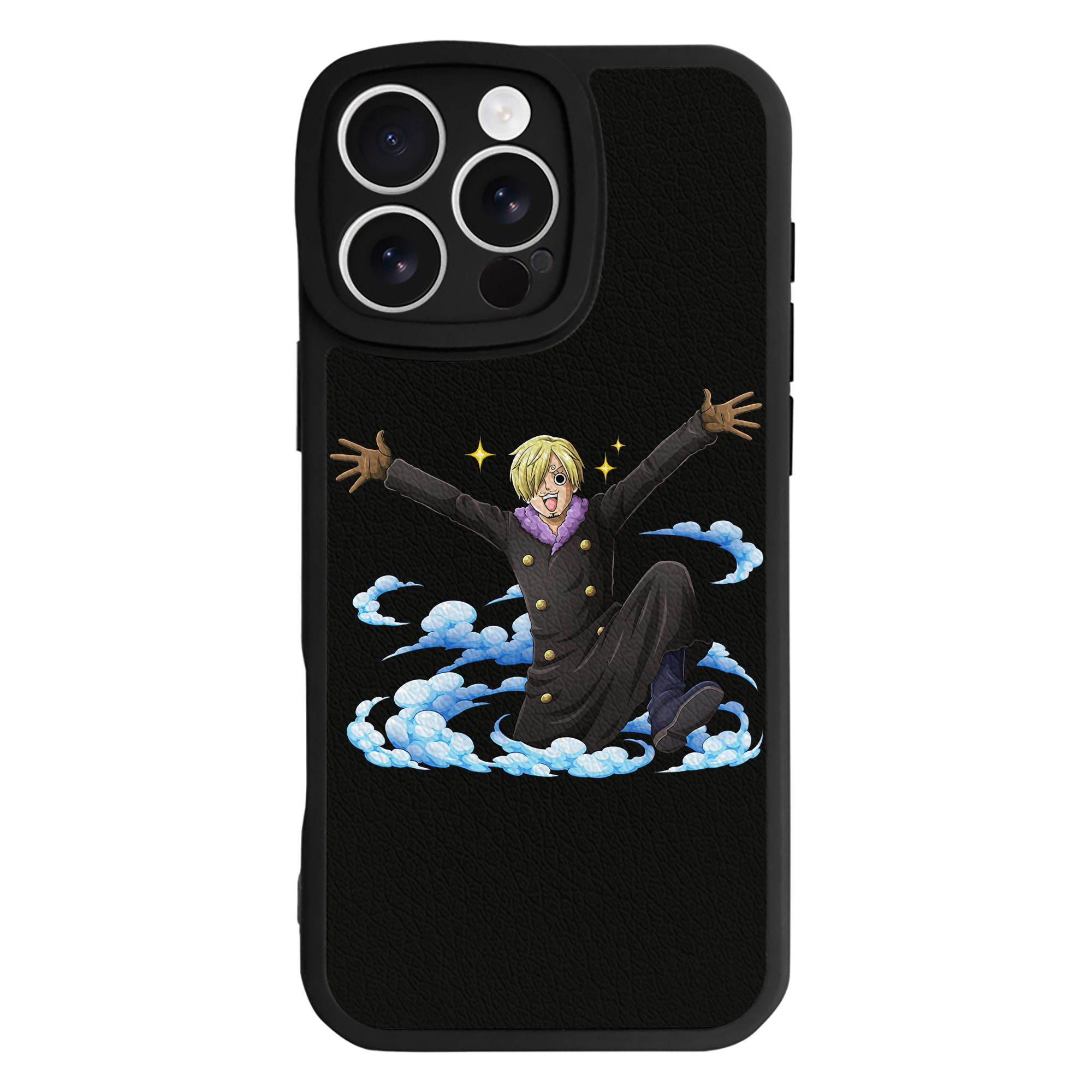 （画像用） ワンピース サンジ ONE PIECE Sanji 【iPhone 16シリーズ対応】シリコンスマホケース（レザー調） 材質：シリコン